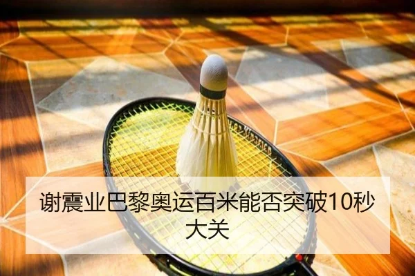 谢震业巴黎奥运百米能否突破10秒大关